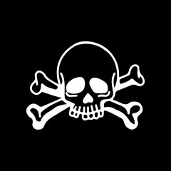 skull silhouette illustration vector concept