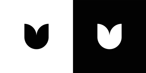 Minimal Awesome Creative Trendy Professional Letter U Logo Design Template On Black Background © Logo Peak