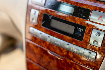 Climate control air condition of a car selective focus