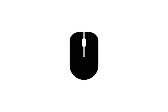 Minimal Awesome Trendy Mouse Icon Design Template On White Background