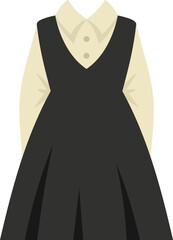 Old uniform icon flat vector. Fashion student. Dress suit isolated