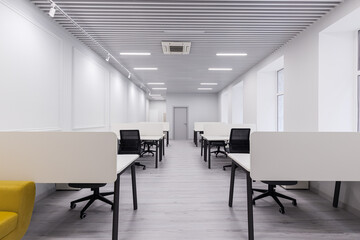 Empty office after renovation with new furniture
