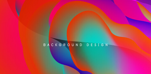 Abstract background fluid bubbles and wave elements. Template for covers, templates, flyers, placards, brochures, banners