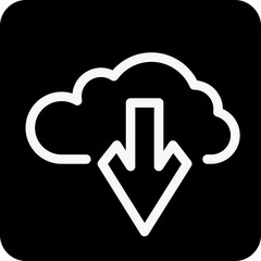 Solid Download cloud svg icon