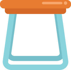Fototapeta premium Gym bench icon flat vector. Sport school. Indoor gymnastic isolated