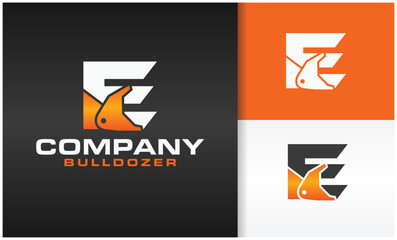 excavator logo letter E