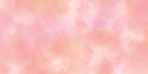 Smooth and bright abstract brush stroke acrylic watercolor background, painted colorful bright and shiny pink paper texture with watercolor stains.