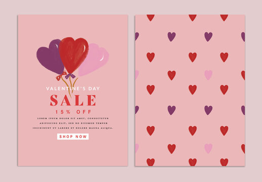 Valentine's Day Sale Promotional Card