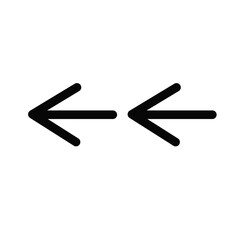 double left arrow icon