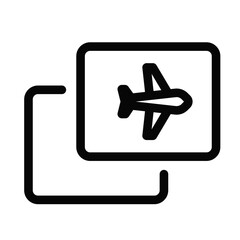 Plane, Boarding pass vector icon