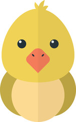cute chick illustration in minimal style