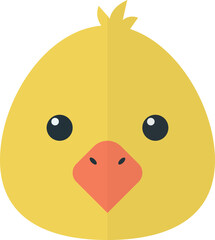 cute chick illustration in minimal style