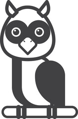 owl illustration in minimal style