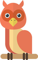 Obraz premium owl illustration in minimal style