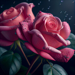 Fascinating beautiful rose, agent of love, Give each other on Valentine's Day.