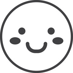 smiley face emoji illustration in minimal style