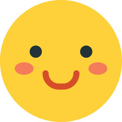 smiley face emoji illustration in minimal style