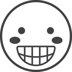 smiley face emoji illustration in minimal style