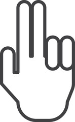 two fingers illustration in minimal style