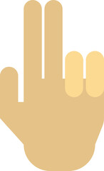 Obraz premium two fingers illustration in minimal style