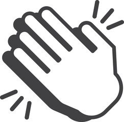 clap hands illustration in minimal style