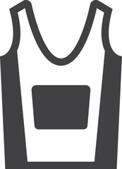 sports vest illustration in minimal style