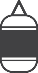 boxing sack illustration in minimal style
