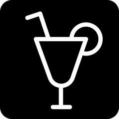 Solid orange juice drink icon