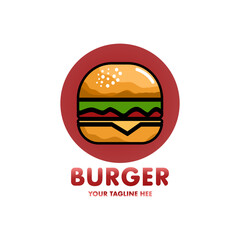 Burger Logo, illustration Fast food logo, emblem, label. Burger Vintage Design - business burger