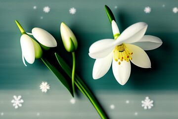 spring snowdrop flowers