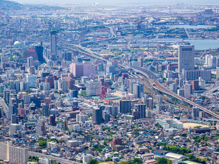 足立山から望む小倉の町並み