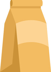 Food pack icon flat vector. Recycle box. Fabric reusable isolated