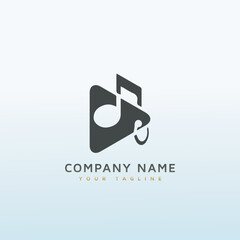 Music and Video semi abstract studio logo