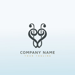 Music and Video semi abstract studio logo