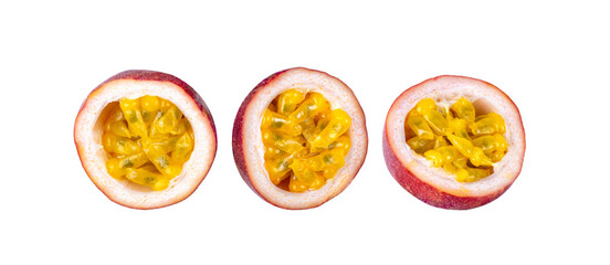 Passion fruit set on transparent png