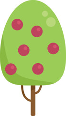 Fruit tree icon flat vector. Agriculture farm. Garden person isolated