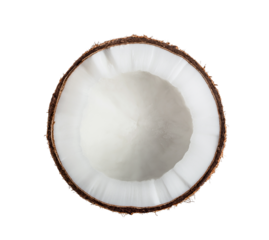 Coconut Half isolated on transparent png