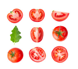 Fresh tomatoes on  transparent png