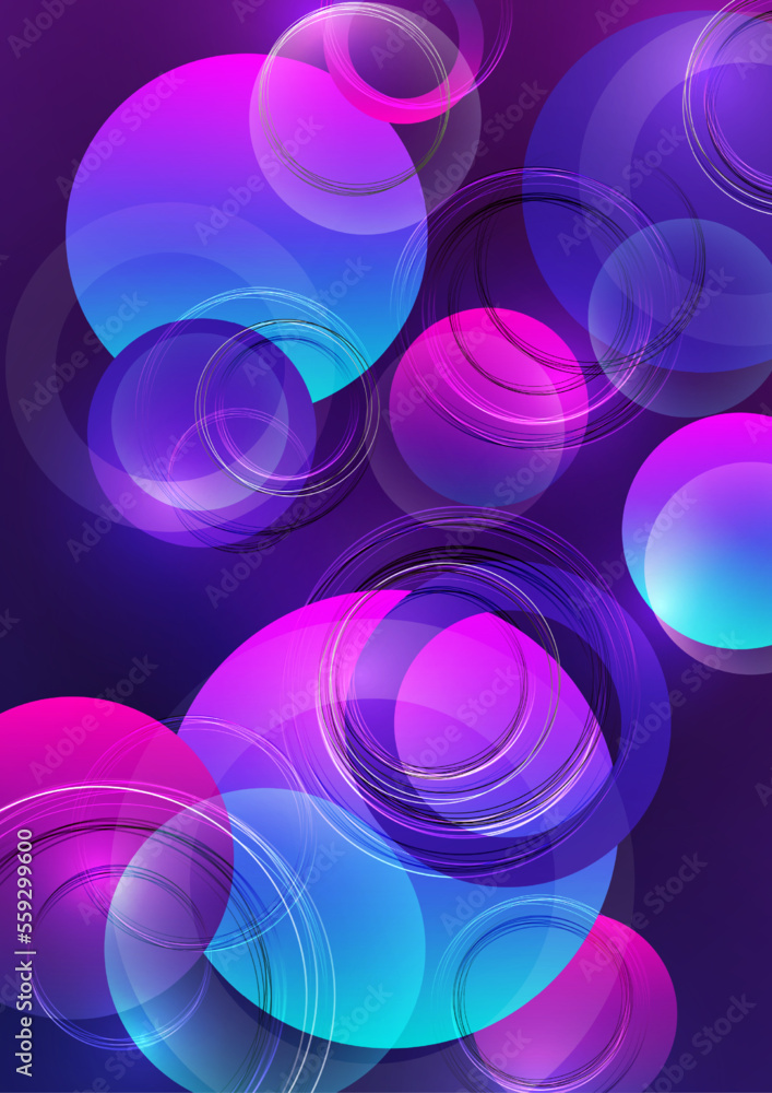 Poster abstract luxury background with circular geometric pattern. element of modern circular overlapping l