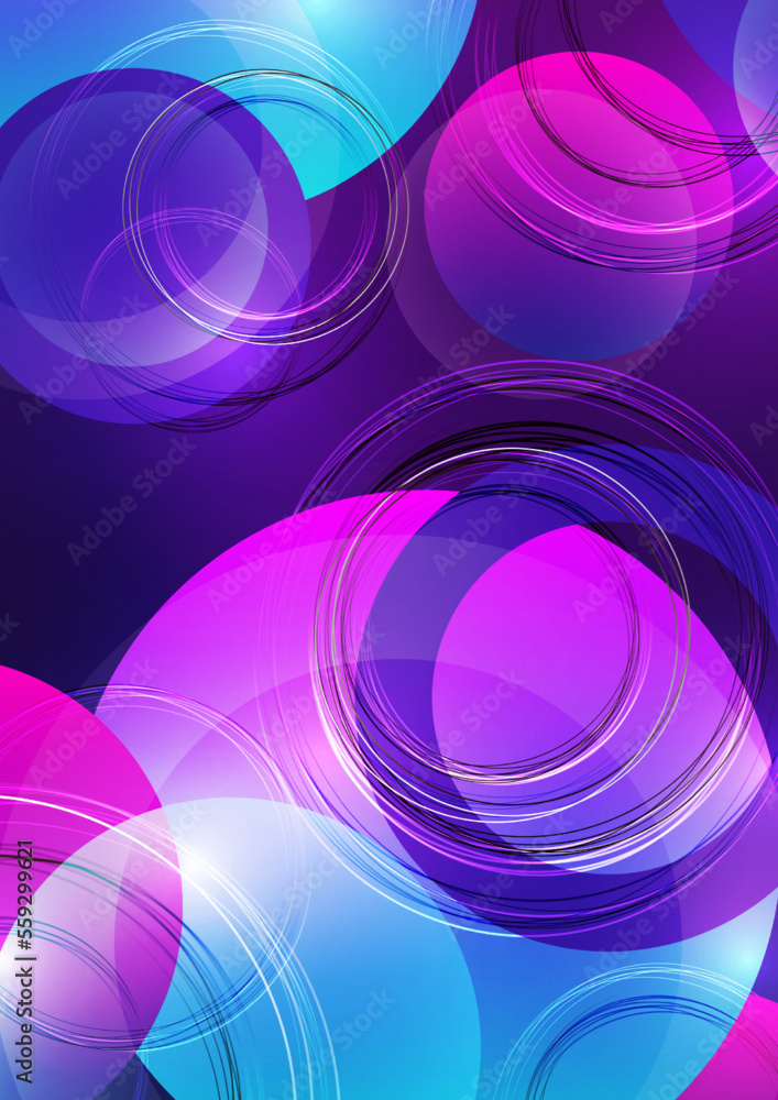 Poster abstract luxury background with circular geometric pattern. element of modern circular overlapping l
