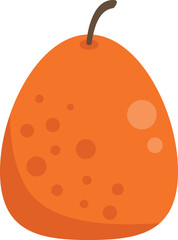 Eco fruit icon flat vector. Organic farm. Farming food isolated