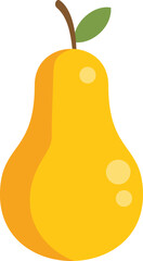 Eco pear icon flat vector. Organic agriculture. Farming village isolated