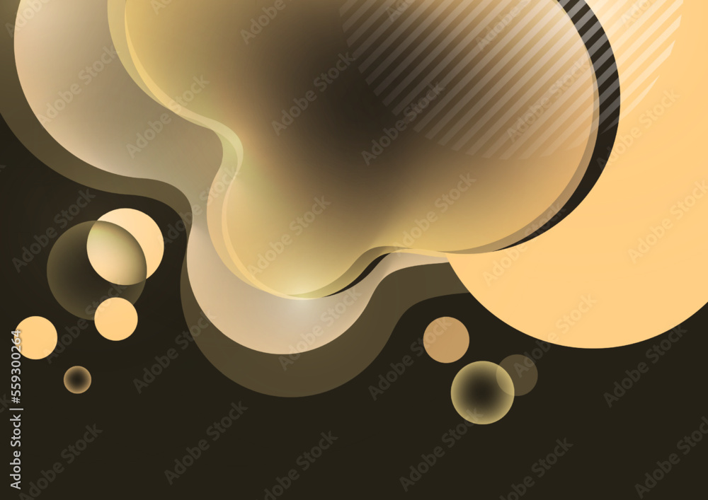 Poster abstract transparent overlay shapes. wavy shapes, smooth fluid gradient elements, flow lines. trendy