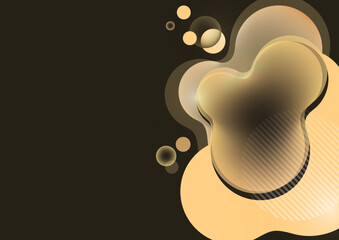 Abstract transparent overlay shapes. Wavy shapes, smooth fluid gradient elements, flow lines. Trendy futuristic design for banner, flyer, poster, logo. Vector.