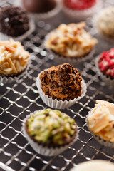 chocolate truffles in the cup