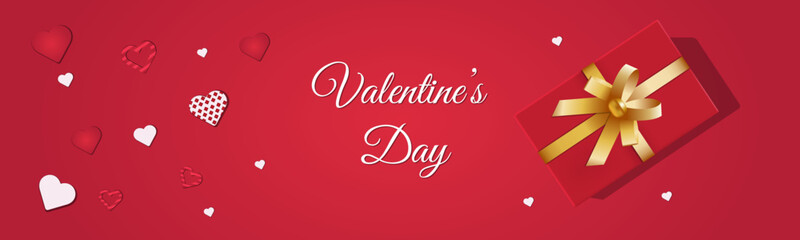 Obraz premium Valentine's day banner, love, relationship vector illustration