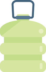 Biodegradable plastic liquid bottle icon flat vector. Eco recycle. Ocean waste isolated