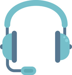 Agent headset icon flat vector. Service support. Call center isolated