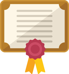 Agent diploma icon flat vector. Secret support. Contact hotline isolated