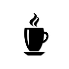 Cup with coffee on a saucer.